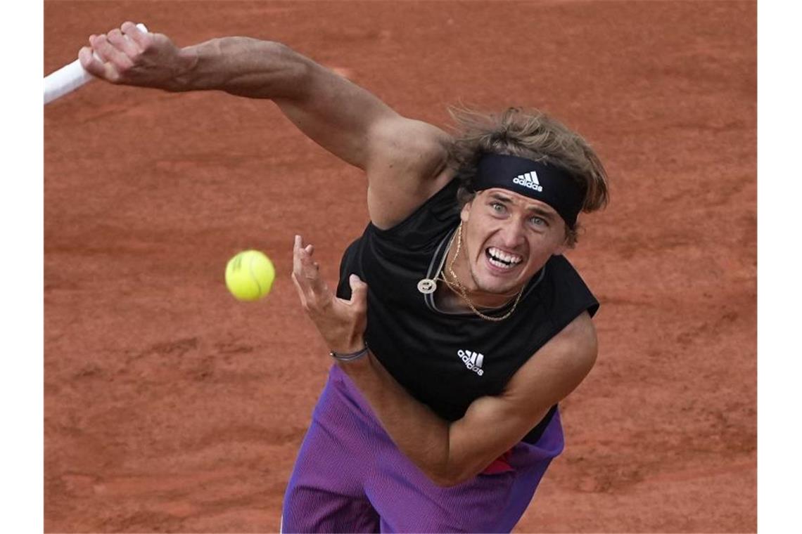 Alexander Zverev tat sich gegen Oscar Otte lange schwer. Foto: Michel Euler/AP/dpa