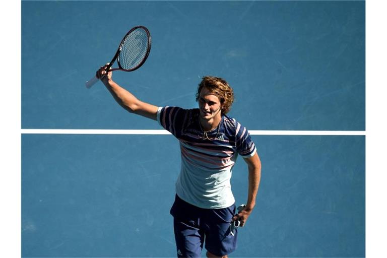 Alexander Zverev will ins Finale der Australian Open. Foto: Lukas Coch/AAP/dpa