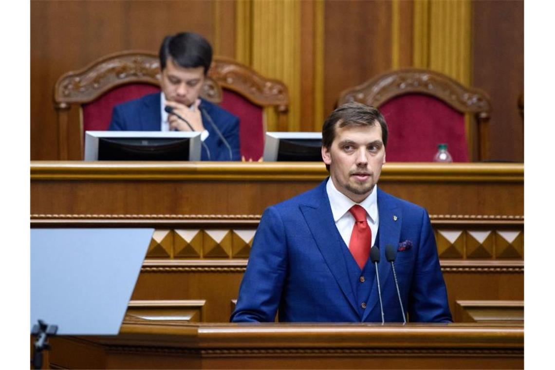 Alexej Gontscharuk bleibt trotz seines Rücktrittsgesuchs im Amt. Foto: -/Ukrinform/dpa