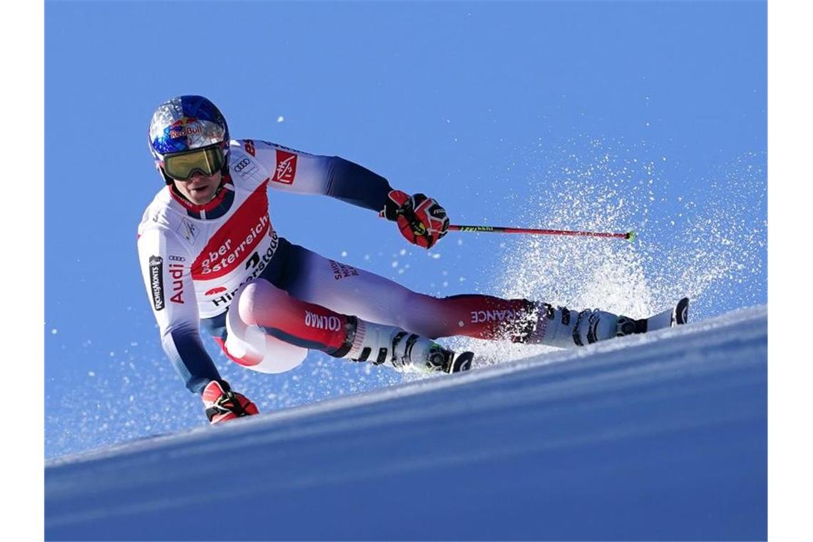 Pinturault nun im Gesamt-Weltcup vorn - Luitz starker Achter Alexis Pinturault aus Frankreich gewann den Riesenslalom in Hinterstoder. Foto: Georg Hochmuth/APA/dpa