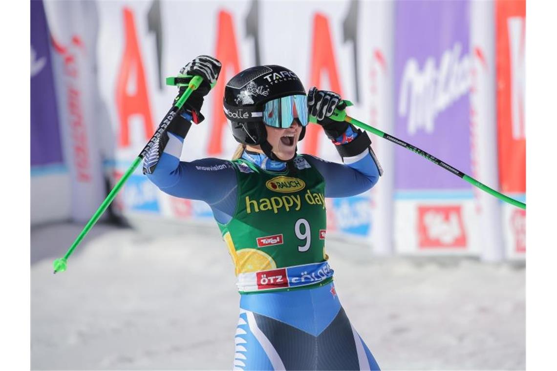 Alice Robinson aus Neuseeland gewann den Saison-Auftakt in Sölden. Foto: Expa/Johann Groder/APA/dpa