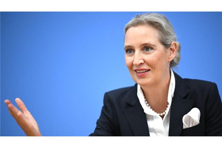 Alice Weidel freut sich über die jüngsten Waherfolge ihrer Partei.