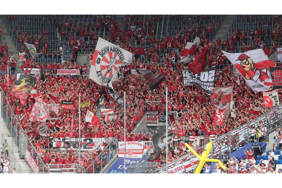 VfB-Fans bestimmen das Bild – und geben in Sinsheim den Ton an