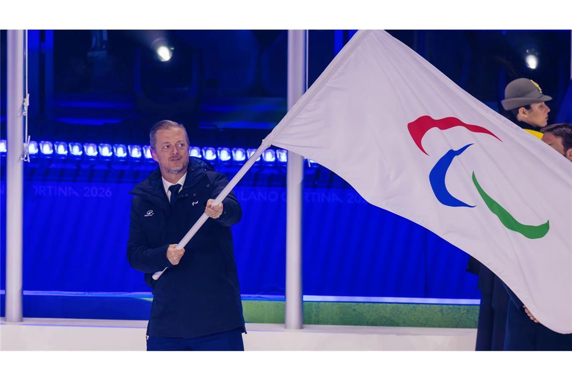 Alles hat ein Ende. Andrew Parsons, , Präsident des IPC, beendet die Paralympischen Spiele 2026.