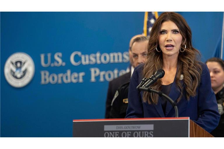 Als erste Ministerin der aktuellen Trump-Regierung muss US-Heimatschutzministerin Kristi Noem gehen. (Archivfoto)