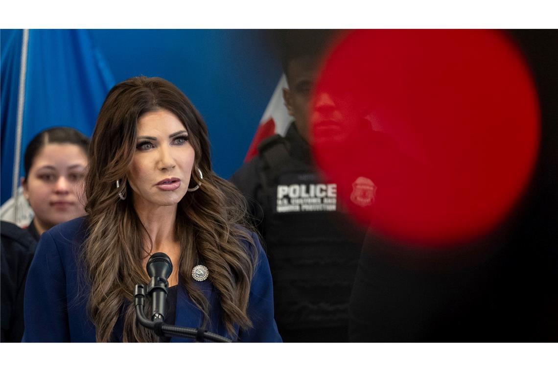 Als erste Ministerin der aktuellen Trump-Regierung muss US-Heimatschutzministerin Kristi Noem gehen. (Archivfoto)