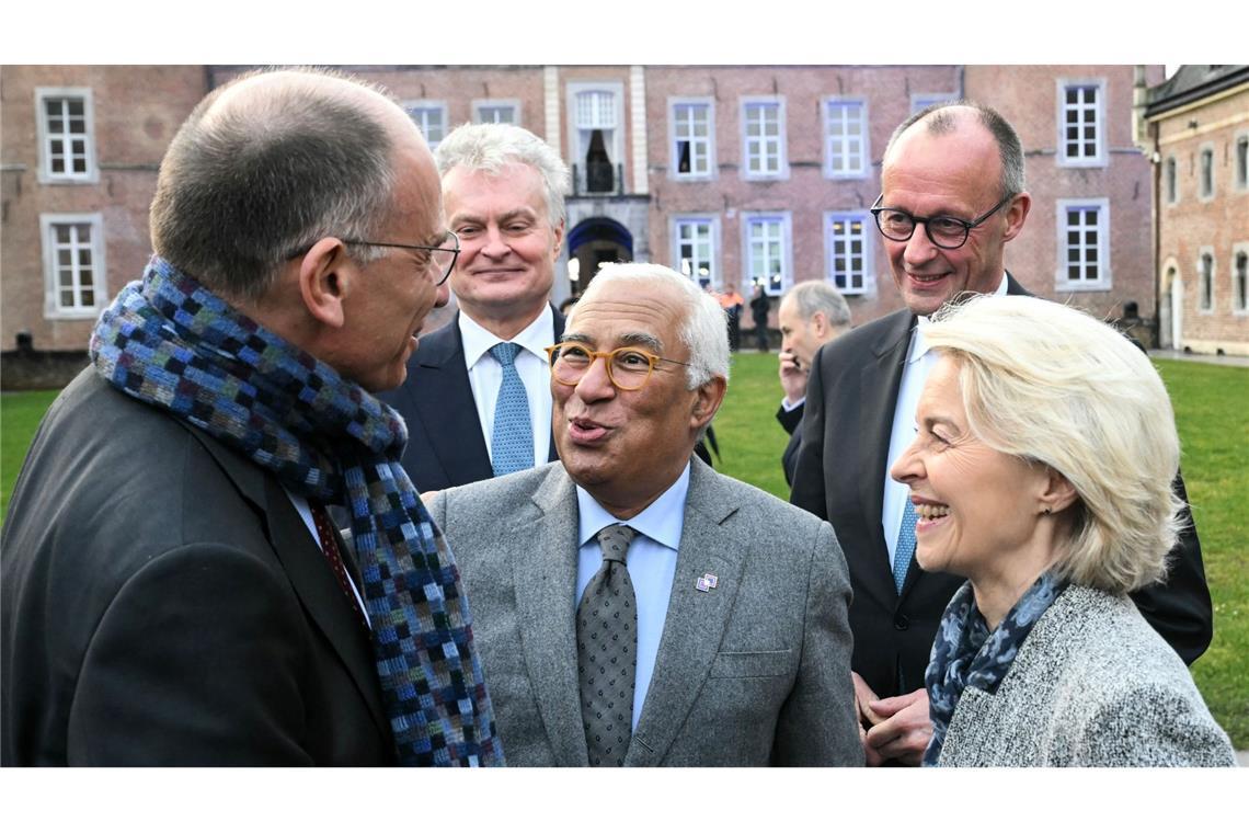 Als Experte geladen: Der ehemalige italienische Ministerpräsident Enrico Letta (l) hat 2024 einen Bericht zur Zukunft des europäischen Binnenmarkts erarbeitet.