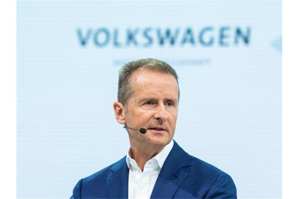 VW-Aktionäre wollen von der Konzernspitze Antworten Als Nachfolger von Mathias Müller ist Herbert Diess seit April vergangen Jahres Vorstandsvorsitzender der Volkswagen AG. Foto: Christophe Gateau