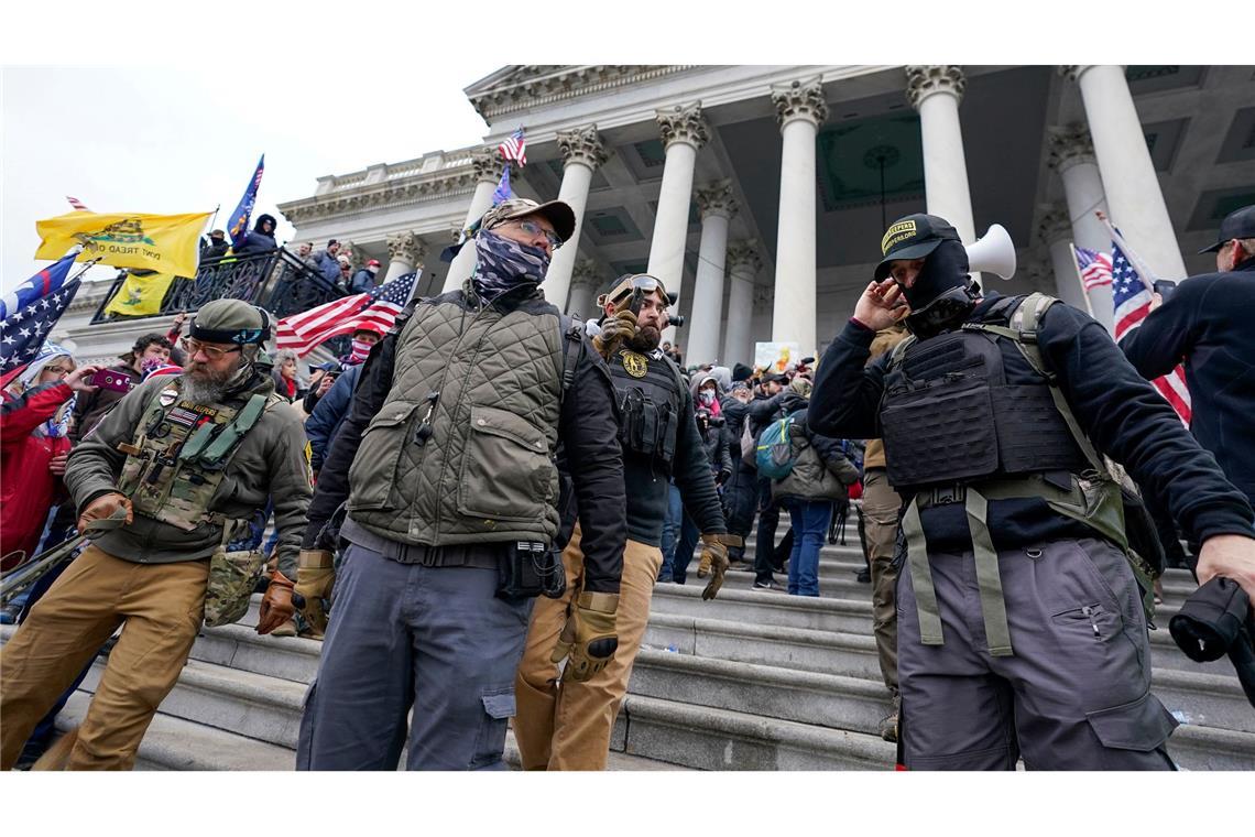 Am 6. Januar 2021 hatten Randalierer angestachelt von Donald Trump das US-Parlament gestürmt. (Archivbild)