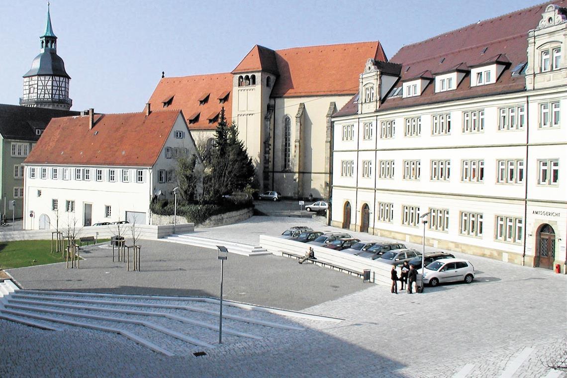 Am Amtsgericht (rechts) wurde der Fall verhandelt. Foto: Stadt Backnang