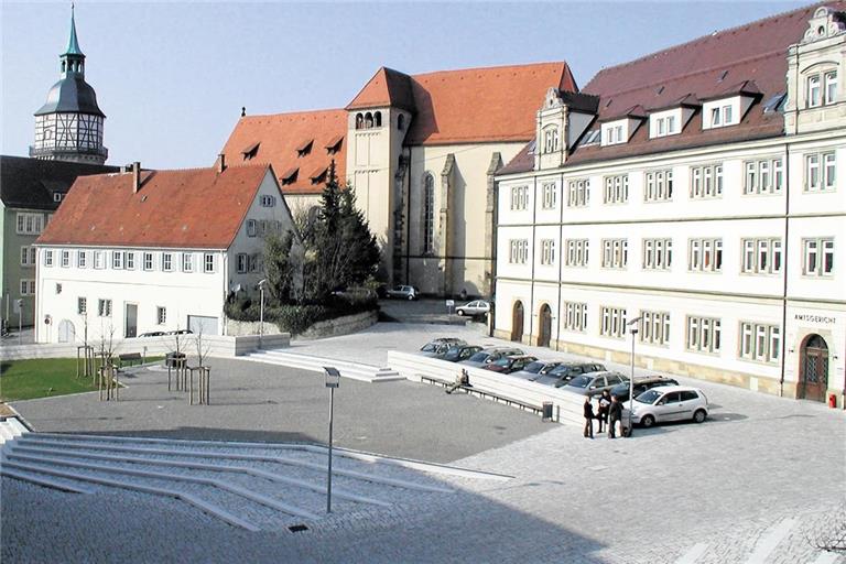 Am Amtsgericht (rechts) wurde der Fall verhandelt. Foto: Stadt Backnang