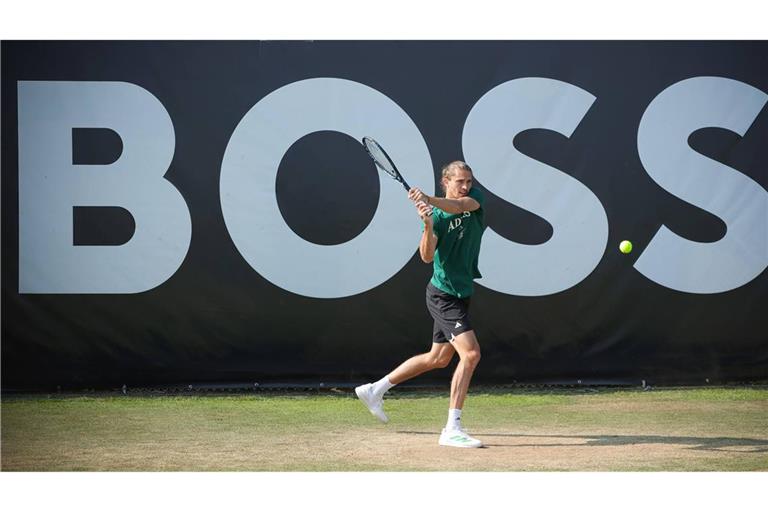 Am Ball in Stuttgart: Alexander Zverev beim Training