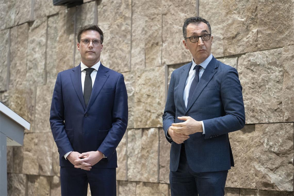 Am Dienstag herrschte noch Harmonie, dann verhakten sich die Gespräche von Manuel Hagel (CDU) und Cem Özdemir (Grüne) wieder.