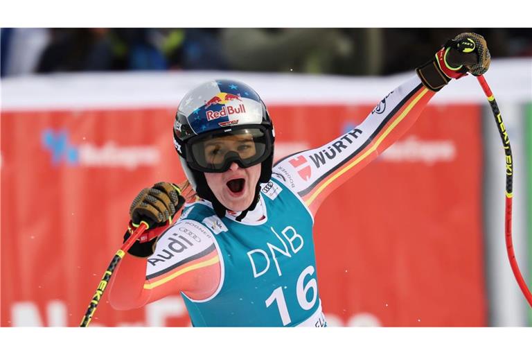 Am Freitag Zweite, am Samstag Erste: Emma Aicher brilliert beim Weltcup in Kvitfjell.