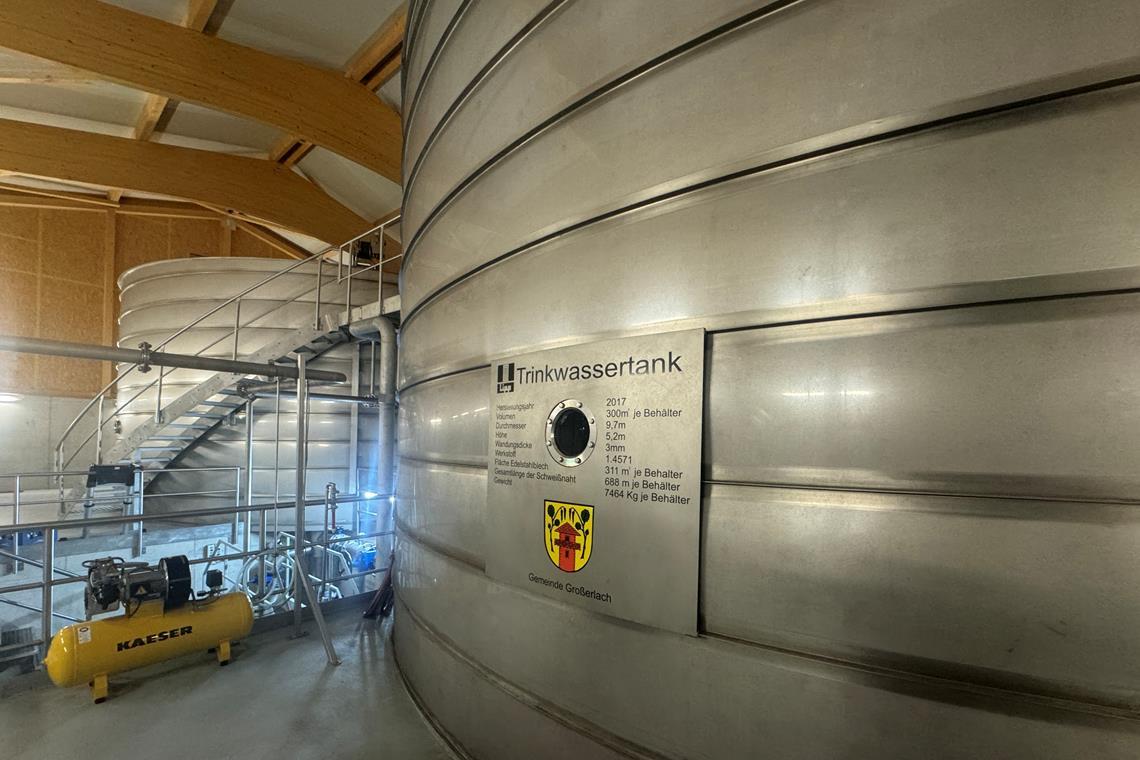 Am Hochbehälter in Hohenbrach wurde ein Urangehalt von 12,4 Mikrogramm pro Liter gemessen. Foto: Gemeinde Großerlach