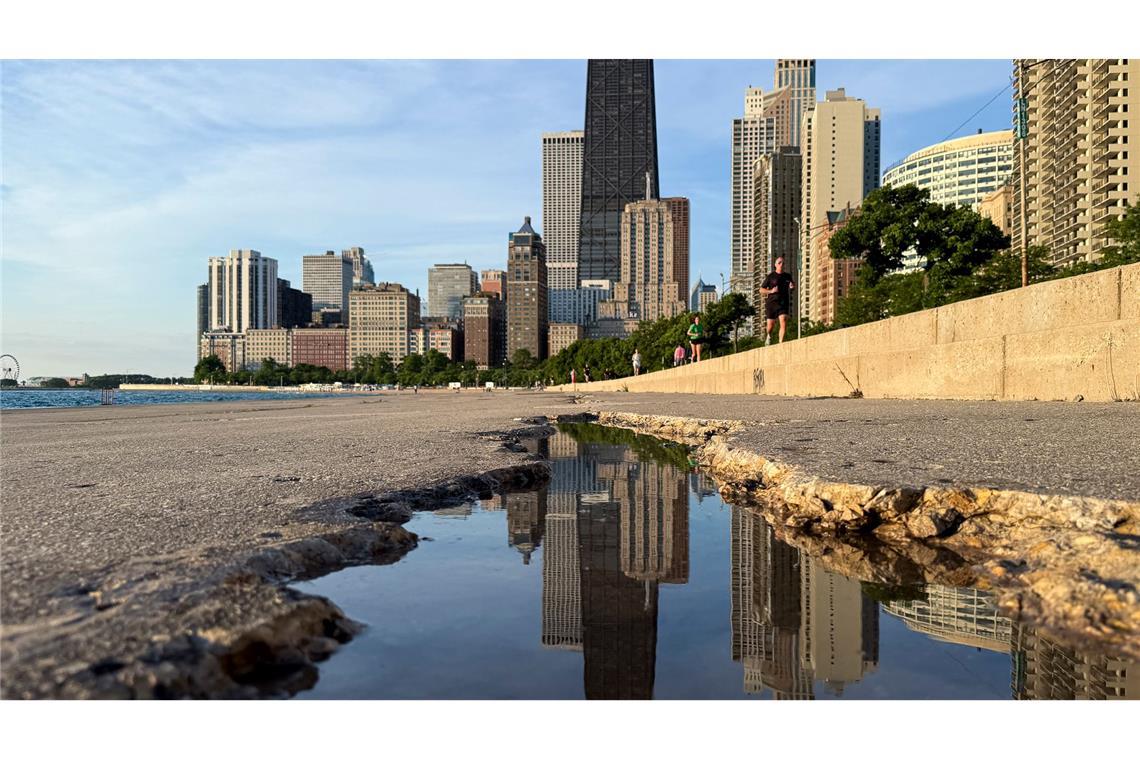 Am Lake Michigan bereitet sich die Nationalmannschaf nach der Ankunft in Amerika weiter auf die WM vor.