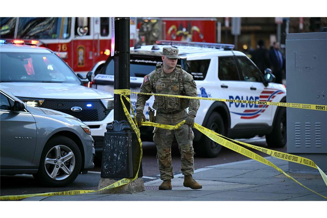 Am Mittwoch waren in Washington zwei Nationalgardisten niedergeschossen worden.