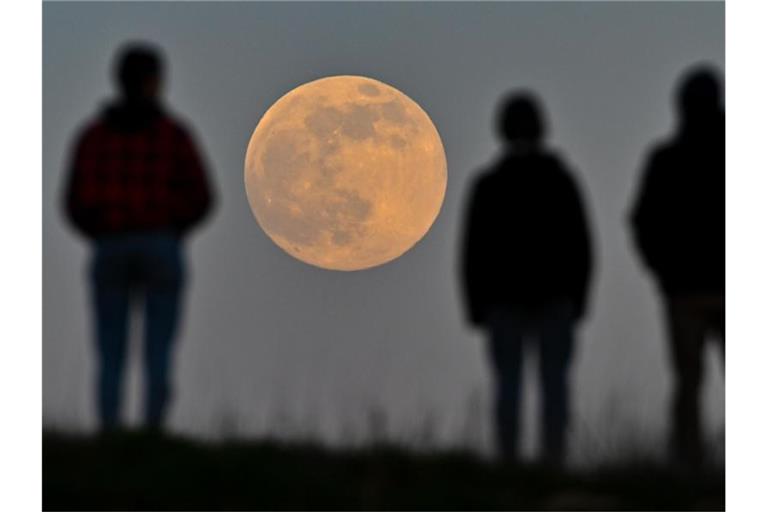 Am Mittwoch wird der Vollmond zum zweiten und letzten Mal in diesem Jahr besonders groß wirken. Der letzte „Supermond“ war erst 27. April. Foto: Patrick Pleul/dpa-Zentralbild/ZB