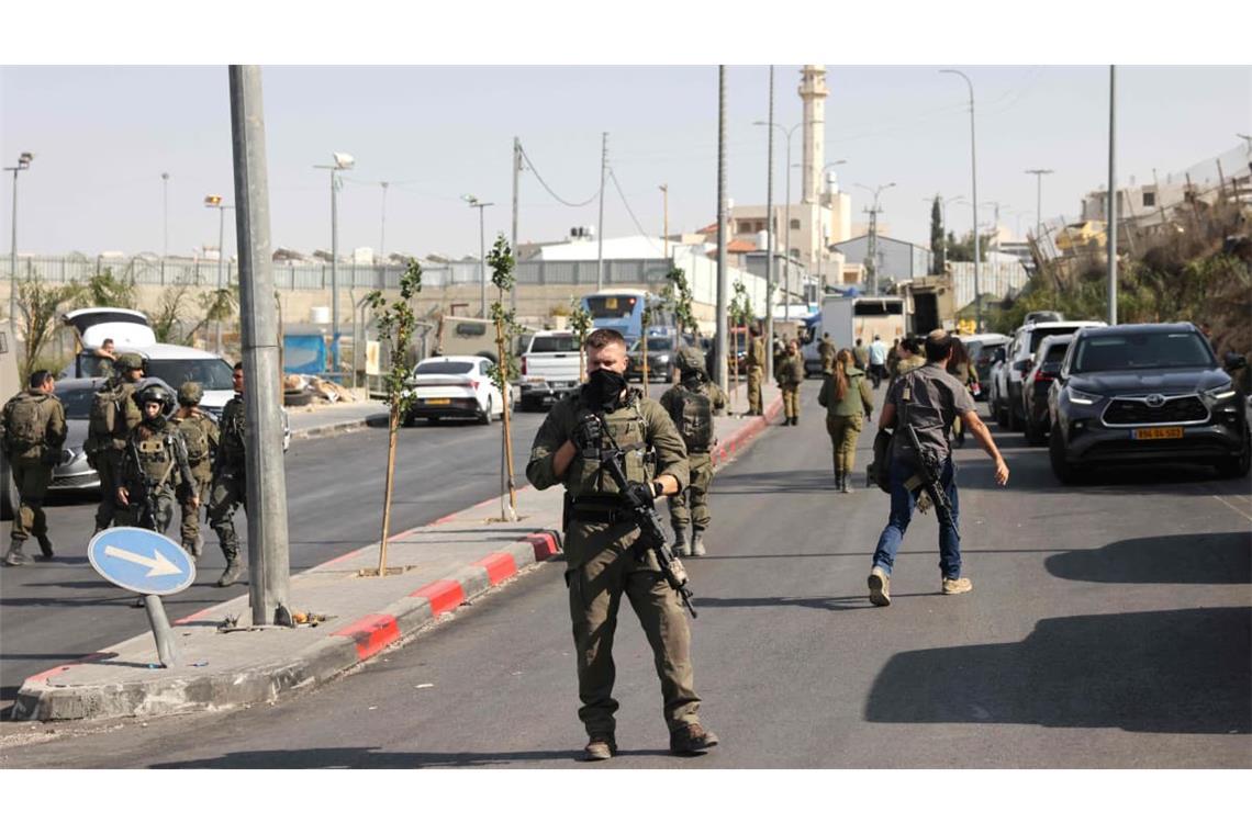 Am Ort des Geschehens: An diesem Checkpoint eröffneten die beiden Hamas-Terroristen das Feuer auf israelische Soldaten.