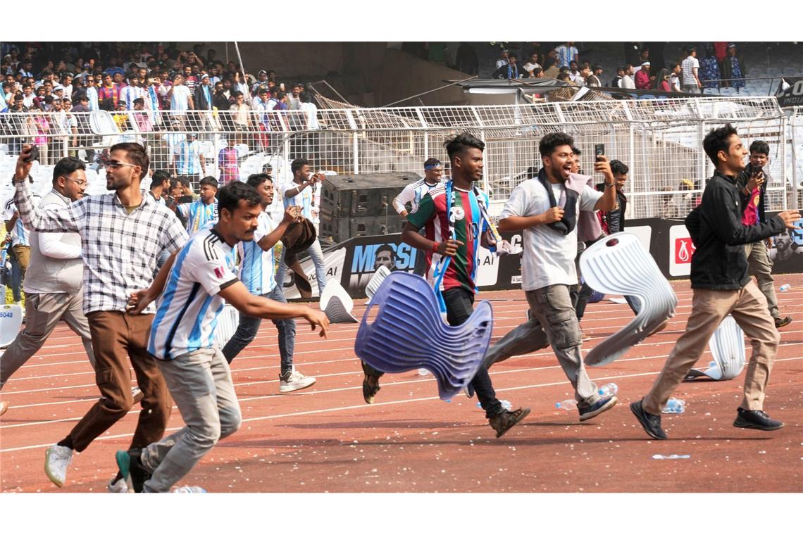 Am Rande der Tour von Lionel Messi in Indien gab es Ausschreitungen.