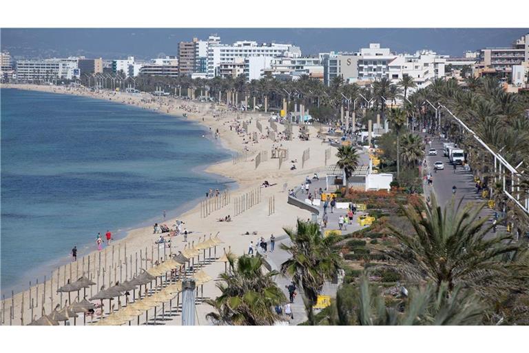 Am Strand Playa de Palma gab es für mehrere Stunden ein Badeverbot.
