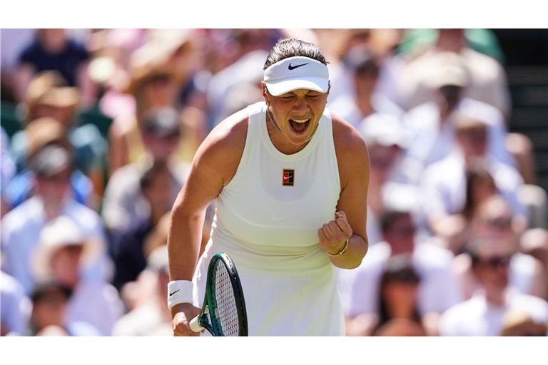 Amanda Anisimova bejubelt den Einzug in ihr erstes Grand-Slam-Finale