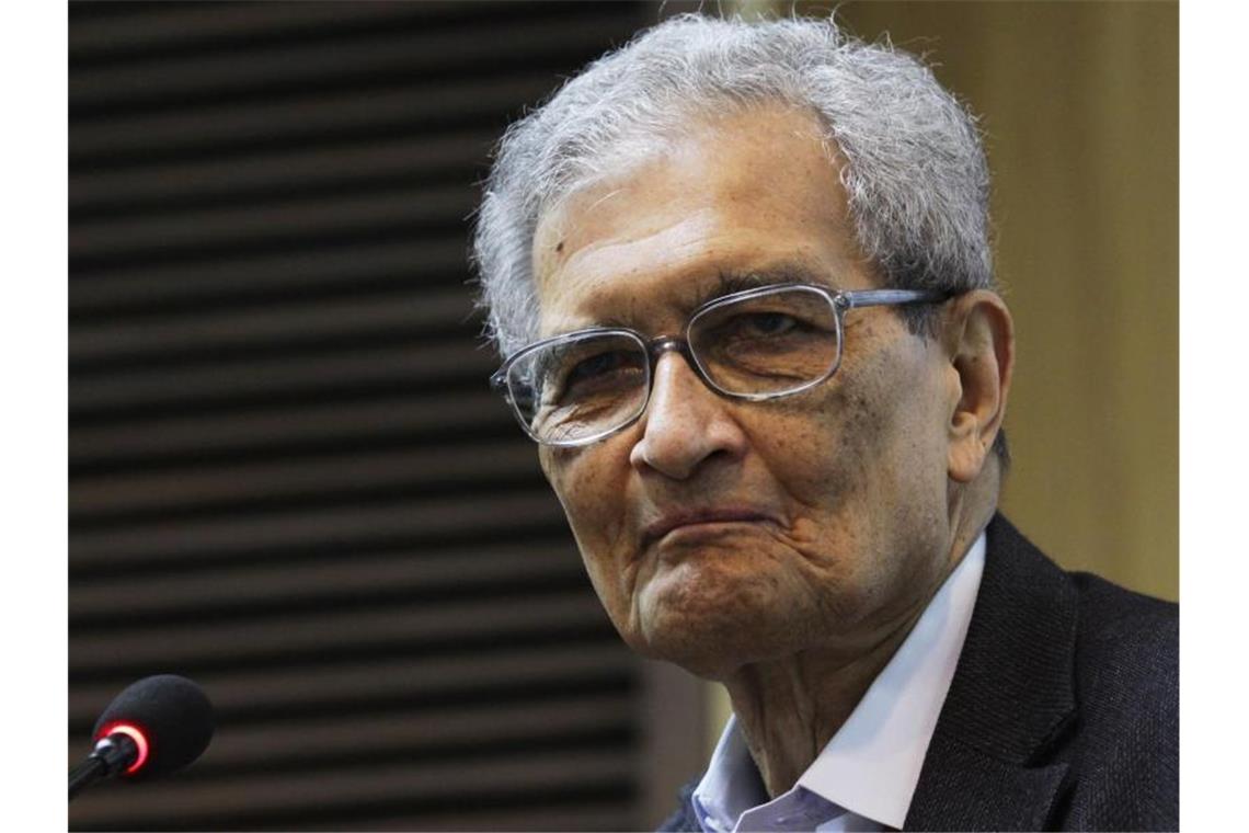 Friedenspreis für Wirtschaftswissenschaftler Amartya Sen Amartya Sen erhält den Friedenspreis des Deutschen Buchhandels 2020. Foto: Anindito Mukherjee/EPA/dpa
