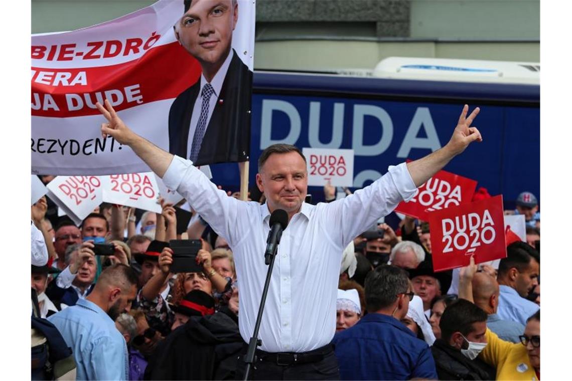 Amtsinhaber Andrzej Duda gilt in Umfragen als Favorit bei der Präsidentenwahl. Foto: Andrzej Grygiel/PAP/dpa