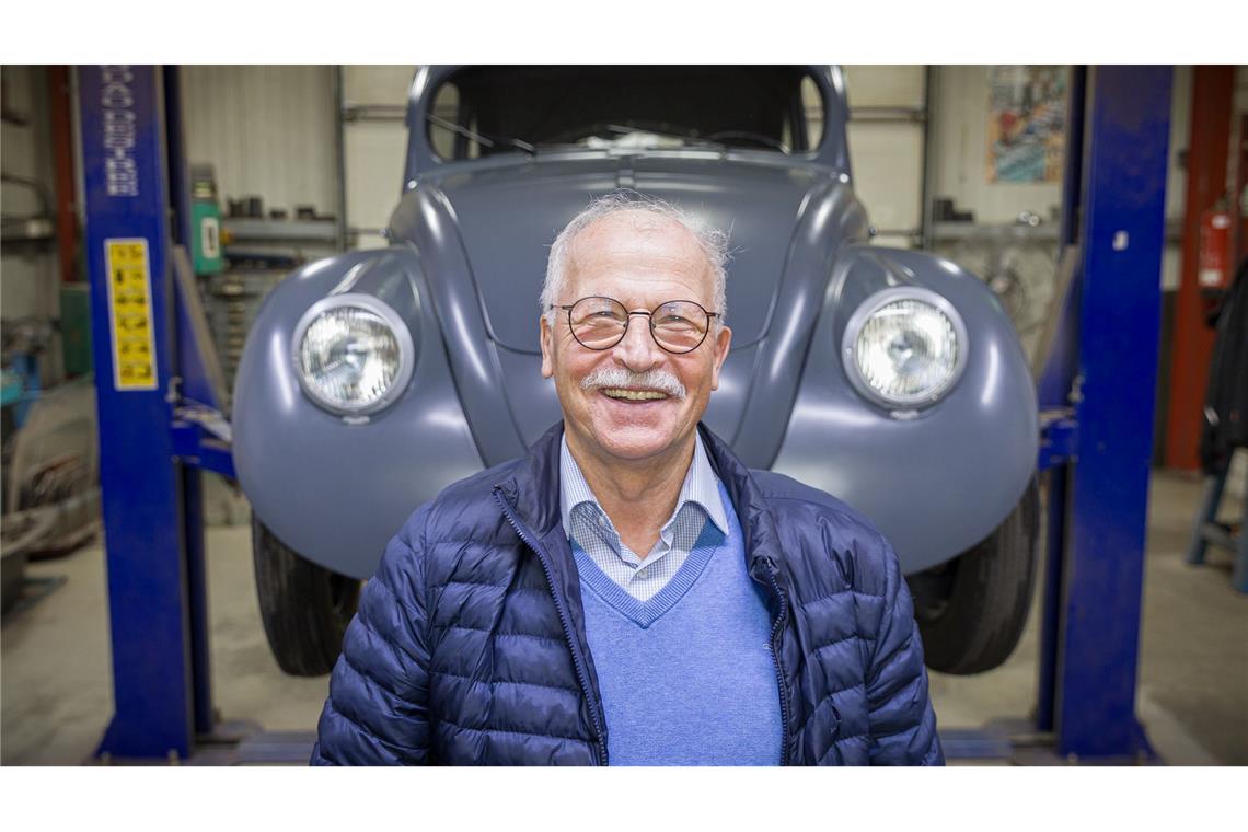 Ältester VW Käfer der Welt fährt wieder An dem Käfer hat Traugott Grundmann rund acht Jahre gebaut.