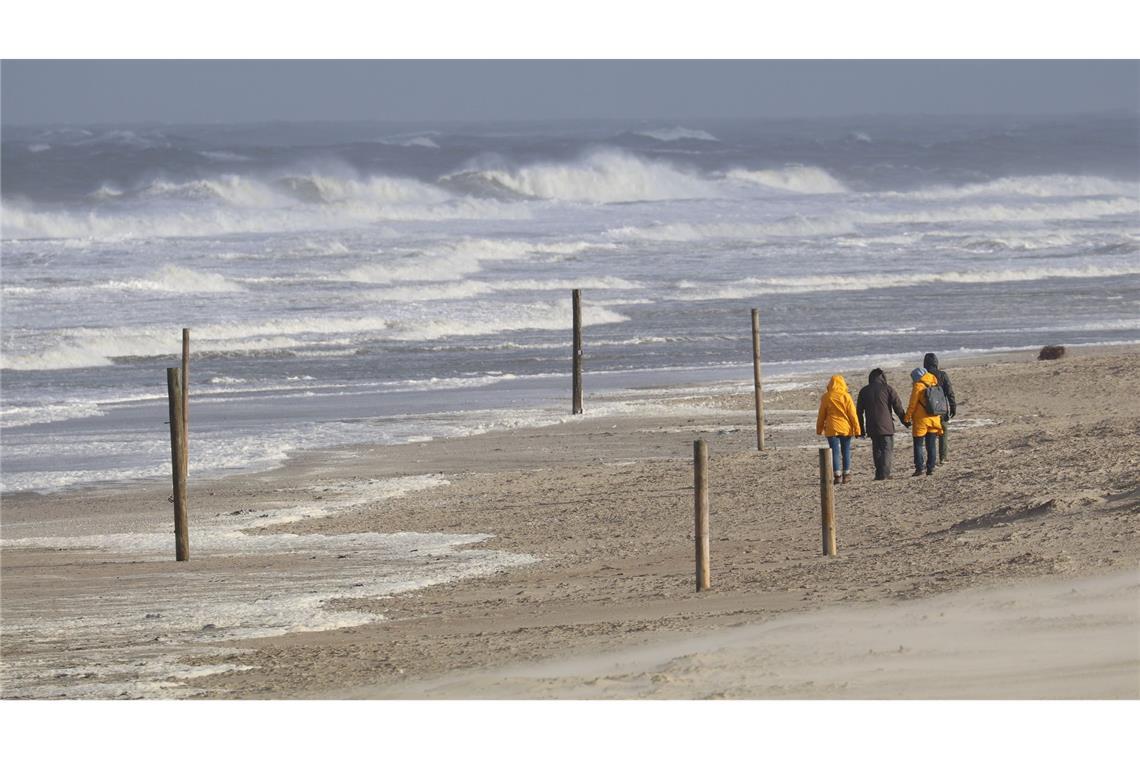 Sturm an der Küste - In der weiteren Woche Regen und Schnee An der Nordsee wird es stürmisch. (Archivbild)