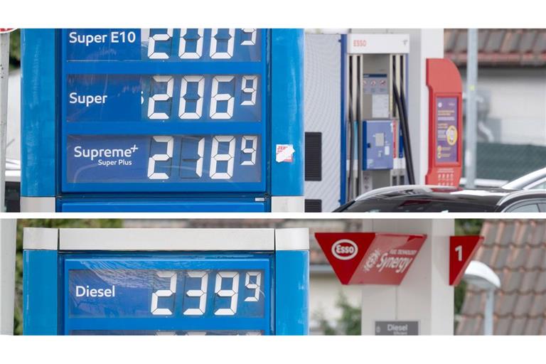 An dieser Tankstelle wurden die Preise mittags teils deutlich angehoben.