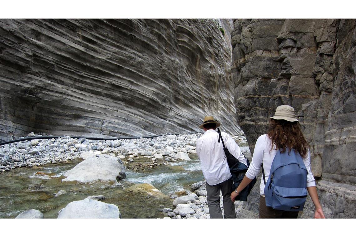 20-jähriger Deutscher auf Kreta vermisst An engen Stellen der Schlucht kann das Wasser im Winter meterhoch steigen. (Archivbild)