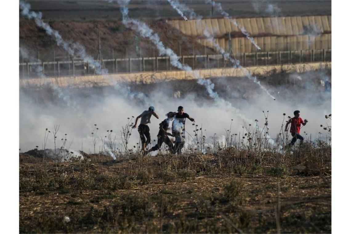 An Freitag hatte es in Gaza bereits Zusammenstöße zwischen palästinensischen Demonstranten und israelischen Streitkräften gegeben. Foto: Ahmad Hasaballah/IMAGESLIVE via ZUMA Wire