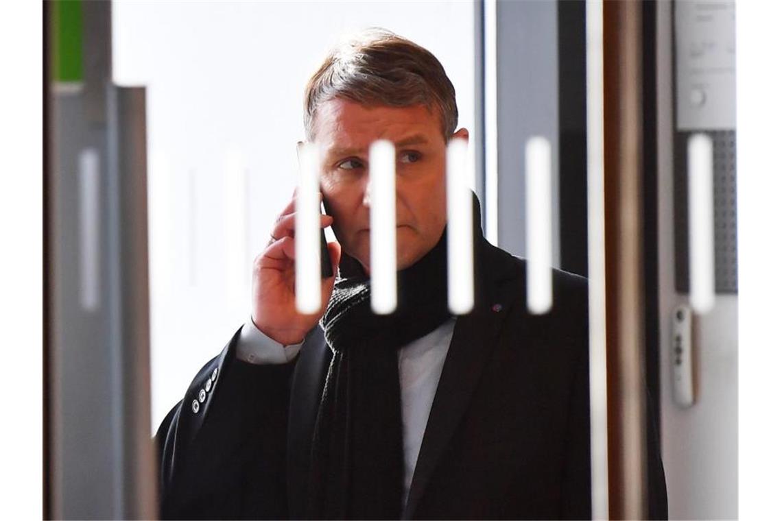 An ihn ging der verdächtige Brief: AfD-Fraktionschef Björn Höcke im Thüringer Landtag. Foto: Martin Schutt/dpa-Zentralbild/dpa
