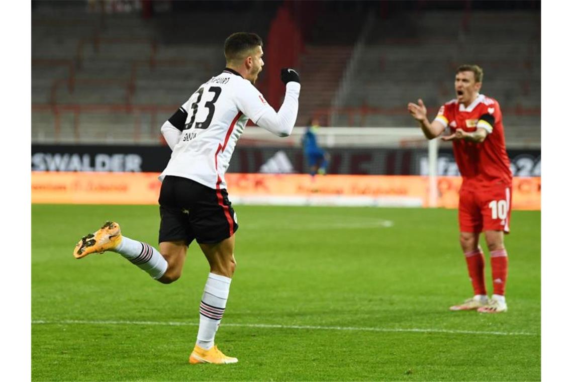 Andre Silva erzielte beim 3:3 bei Union zwei Frankfurter Treffer. Foto: Annegret Hilse/Reuters Images Europe/Pool/dpa