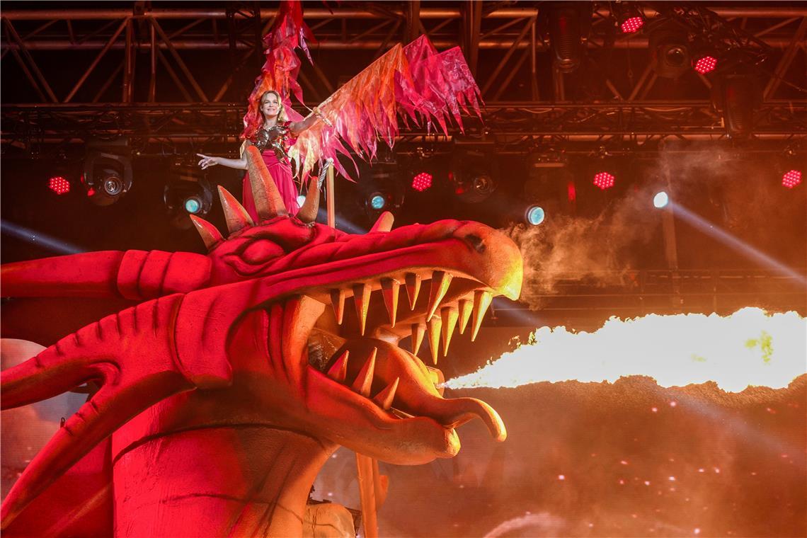 Andrea Berg ist bekannt für ihre spektakulären Live-Shows. Bei ihrer „Seelenbebe...