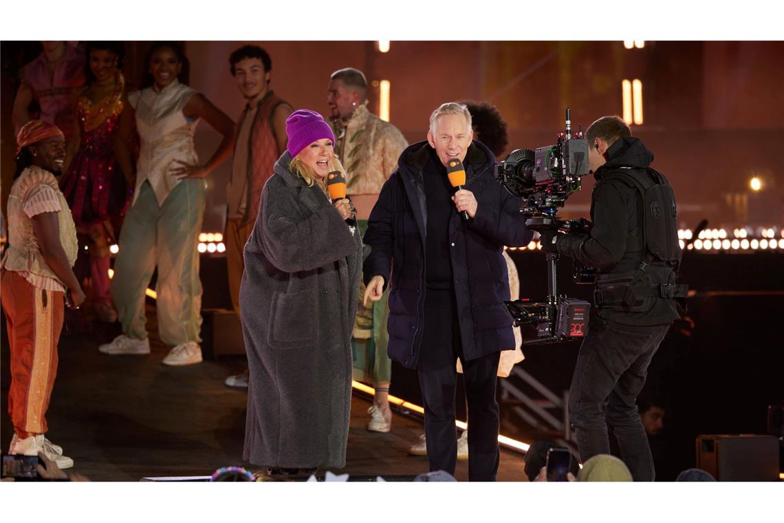 Veranstalter: Keine Silvesterparty am Brandenburger Tor Andrea Kiewel und Johannes B. Kerner moderierten die Silvesterparty in den vergangenen Jahren. (Archivbild)