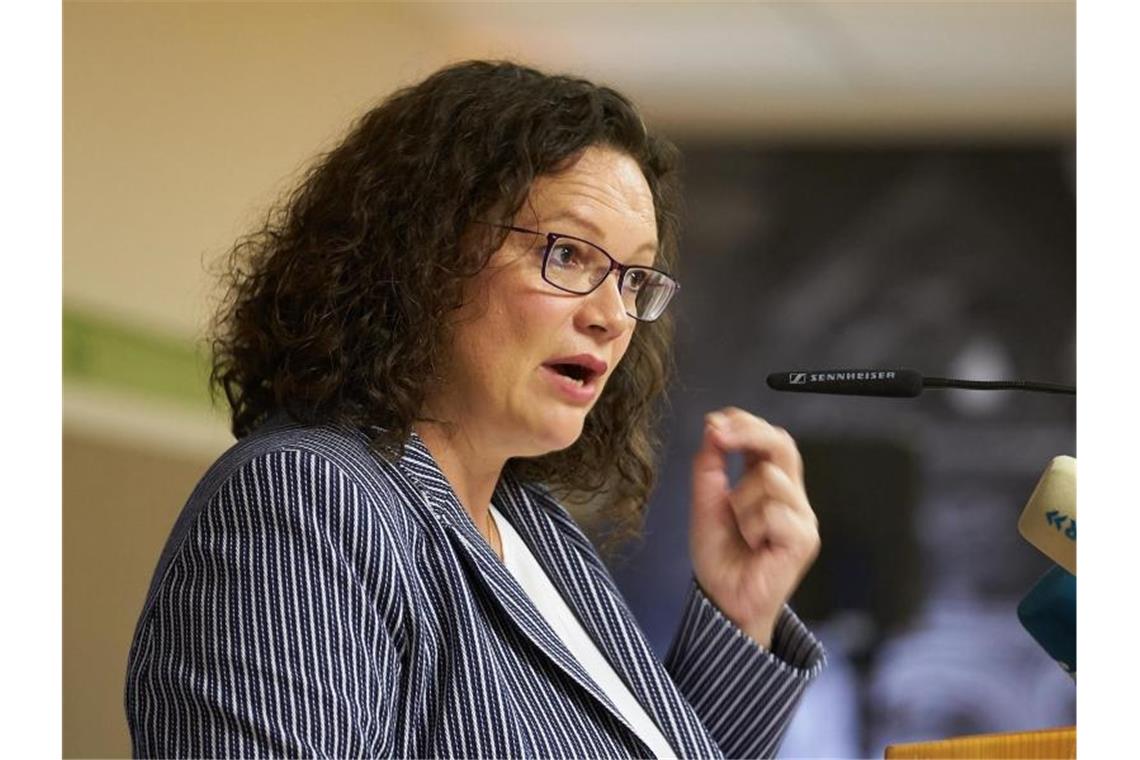 Nahles soll neue Chefin der Bundesagentur für Arbeit werden Andrea Nahles soll Nachfolgerin von Detlef Scheele werden. Foto: Thomas Frey/dpa