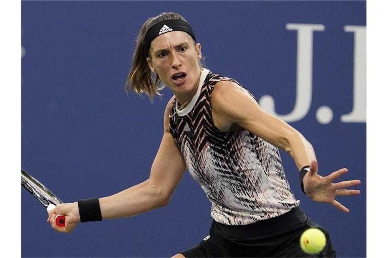 Andrea Petkovic schied in New York aus. Foto: Seth Wenig/AP/dpa