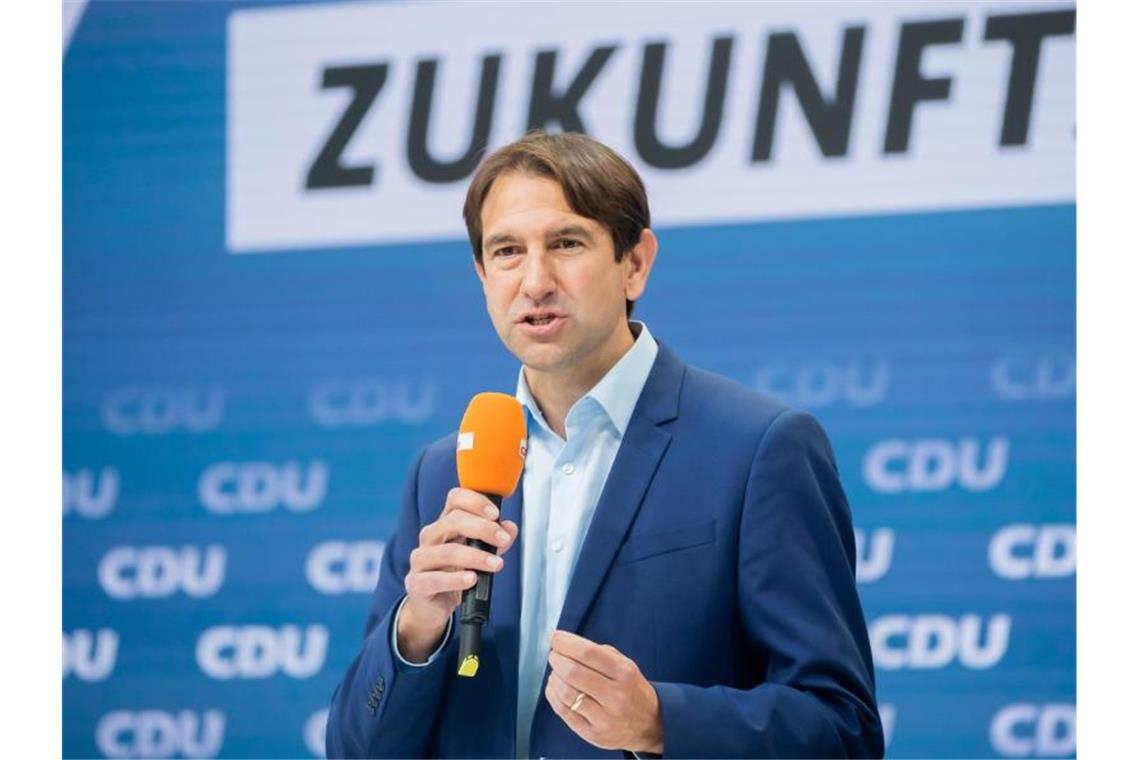 Andreas Jung (CDU) spricht bei einer Veranstaltung. Foto: Christoph Soeder/dpa/Archivbild