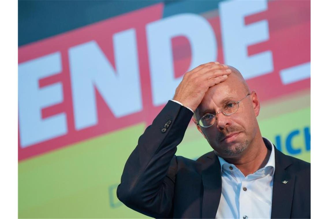 Andreas Kalbitz bei einer Veranstaltung. Foto: Patrick Pleul/dpa-Zentralbild/dpa/Archivbild