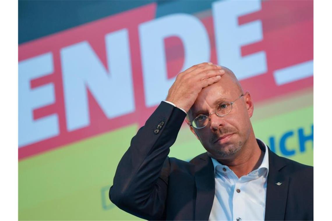 Andreas Kalbitz, Landesvorsitzender der AfD in Brandenburg, ist nach einem Beschluss des Bundesvorstands nicht mehr Mitglied der Partei. Foto: Patrick Pleul/dpa-Zentralbild/dpa