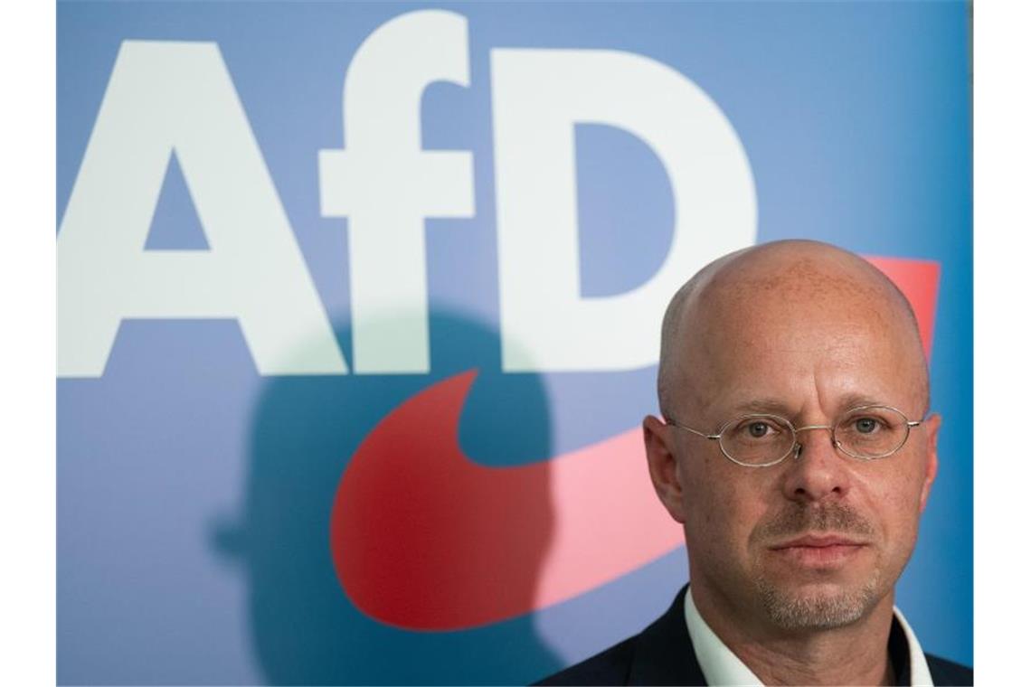 Andreas Kalbitz Mitte Mai im Landtag von Brandenburg. Foto: Soeren Stache/dpa-Zentralbild/dpa