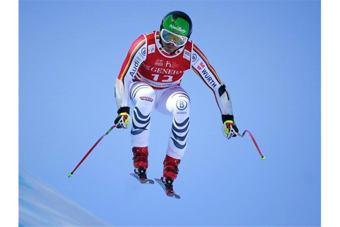 Andreas Sander beim Super G in Kitzbühel. Foto: Georg Hochmuth/APA/dpa