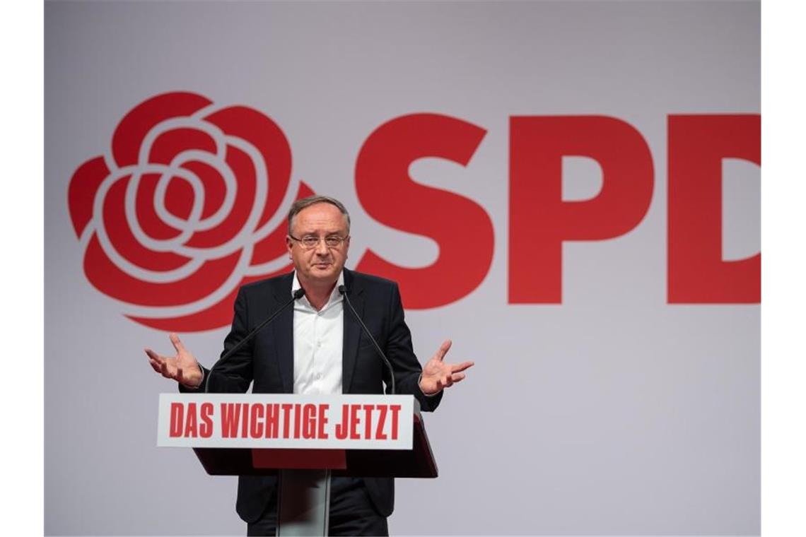 Andreas Stoch spricht während eines Online-Parteitages der SPD Baden-Württemberg. Foto: Sebastian Gollnow/dpa