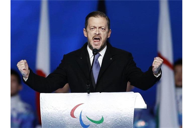 Andrew Parsons, Präsident des Internationalen Paralympischen Komitees, hat die Paralympics für beendet erklärt. Foto: kyodo/dpa