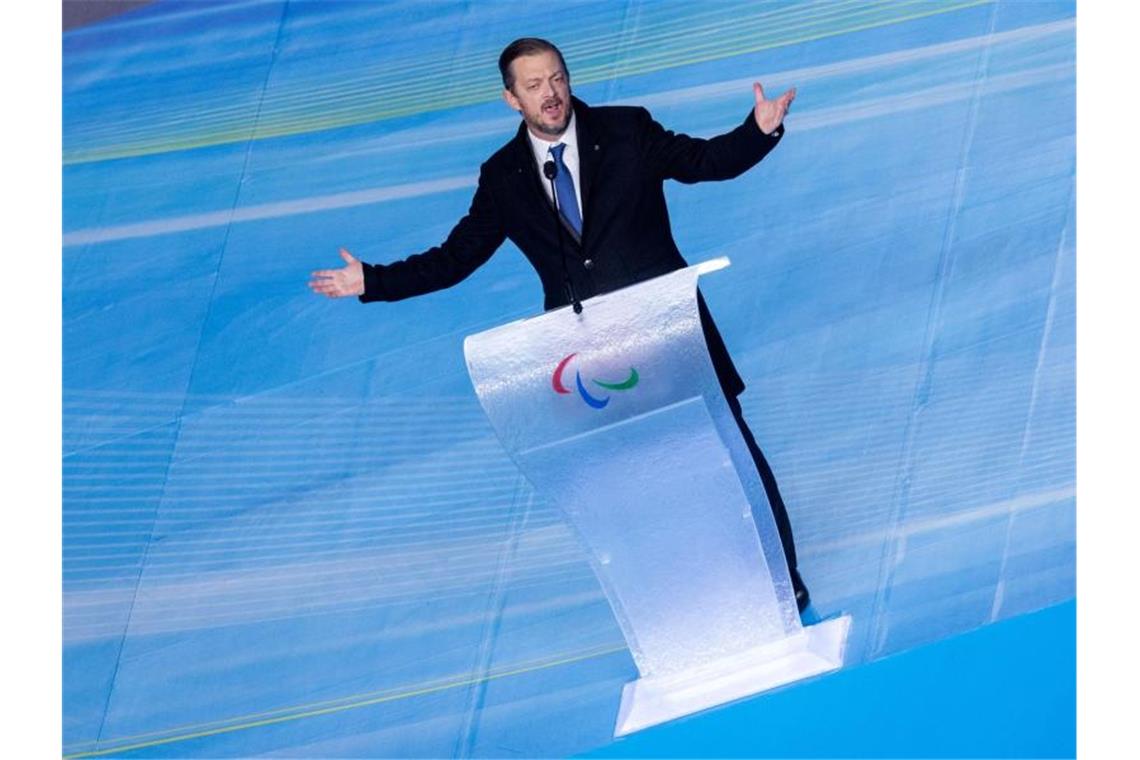 Schwierige Zeiten: Paralympics enden mit deutschem Erfolg Andrew Parsons, Präsident des Internationalen Paralympischen Komitees, hat die Paralympics für beendet erklärt. Foto: Jens Büttner/dpa-Zentralbild/dpa