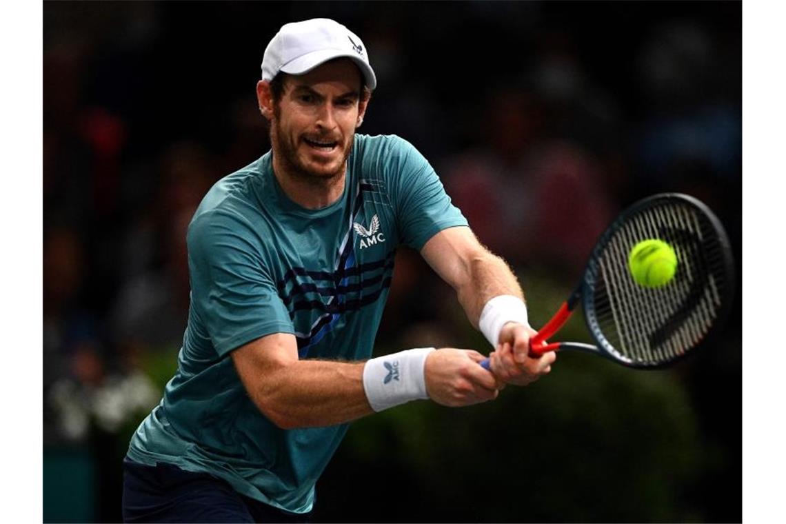 Tennisprofi Andy Murray beginnt Wimbledon-Vorbereitung Andy Murray in Aktion. Foto: Christophe Archambault/AFP/dpa/Symbolbild
