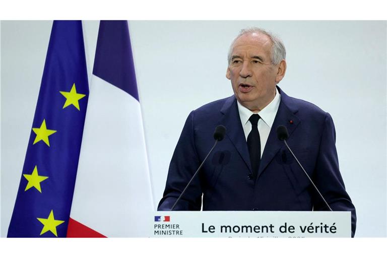 Anfang der Woche wird der Sturz von Premier Bayrou und seiner Regierung erwartet. (Archivbild)