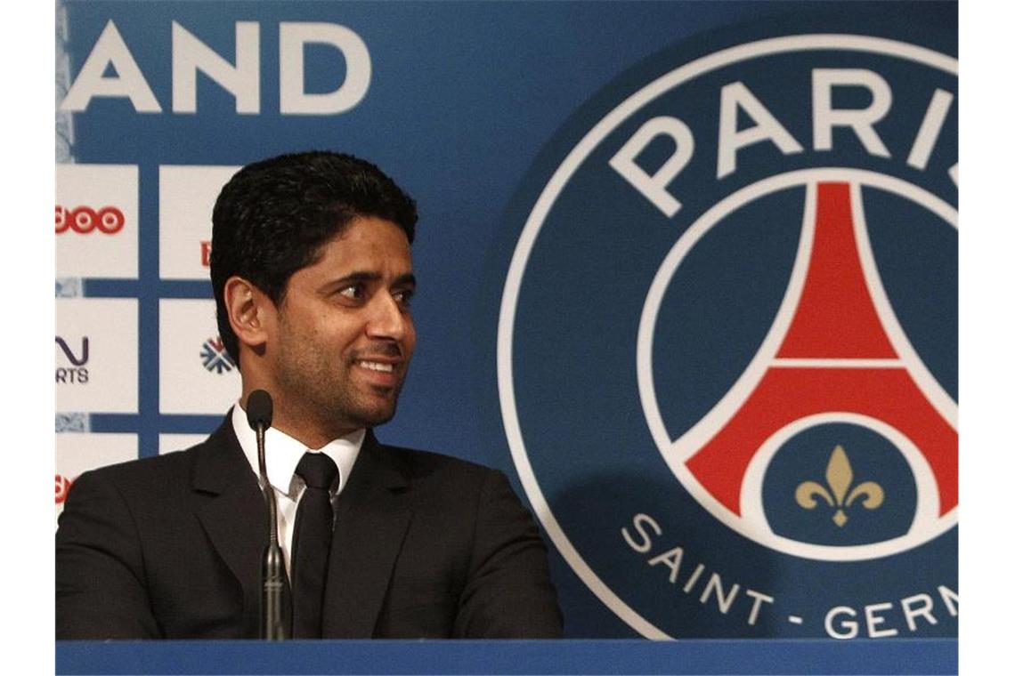 Angeklagt: PSG-Boss Nasser Al-Khelaifi. Foto: Thibault Camus/AP/dpa